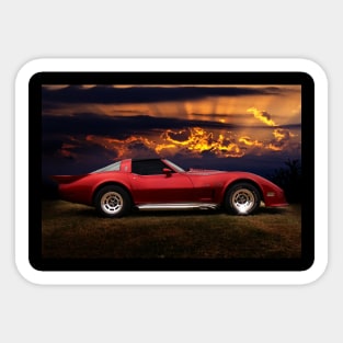 Corvette Stingray, Red Corvette Sticker